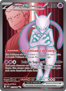 Mewtwo ex da Equipe Rocket 213 Rivais Predestinados