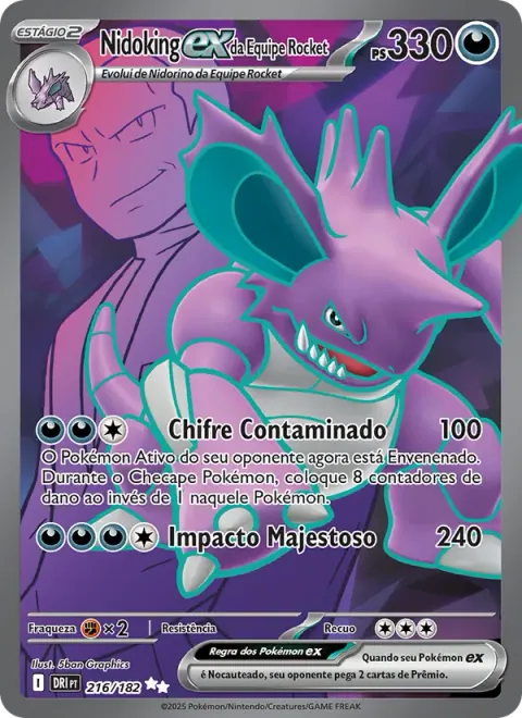 Nidoking ex da Equipe Rocket 216/182