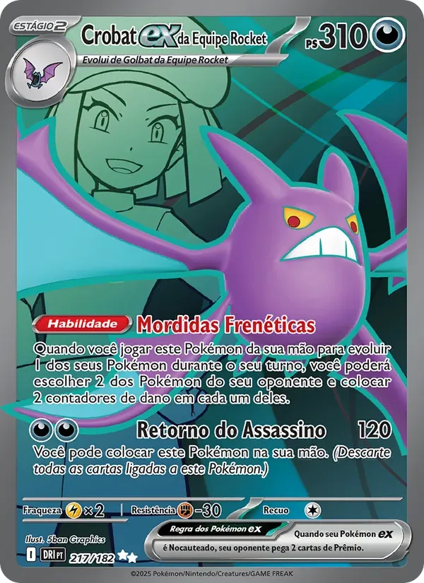 Crobat ex da Equipe Rocket 217/182 Rivais Predestinados