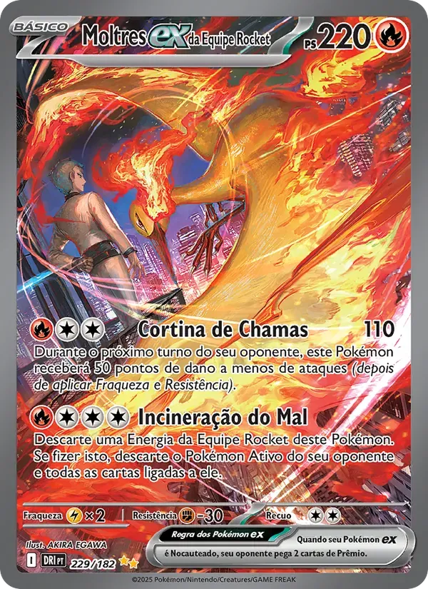 Moltres ex da Equipe Rocket 229/182 Rivais Predestinados