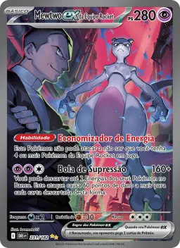 Mewtwo ex da Equipe Rocket 231 Rivais Predestinados