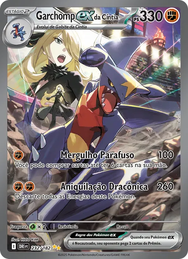 Garchomp ex da Cíntia 232/182 Rivais Predestinados