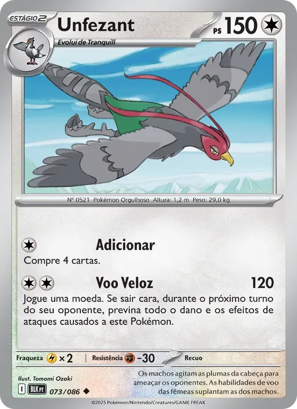 Unfezant 073/86 Raio Preto
