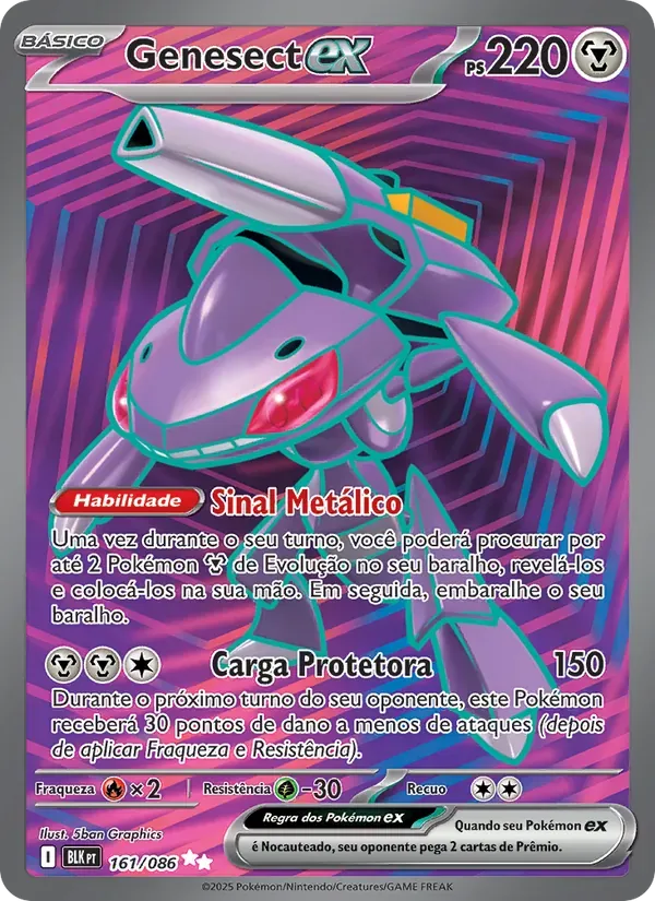 Genesect ex 161/86 Raio Preto