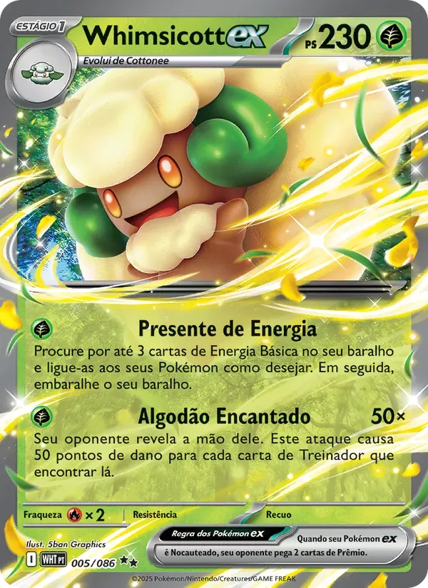 Whimsicott ex 005/86 Fogo Branco