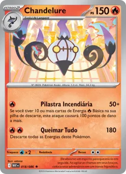 Chandelure 018 Fogo Branco