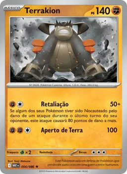 Terrakion 054 Fogo Branco