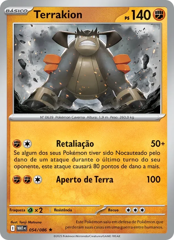Terrakion 054/86 Fogo Branco