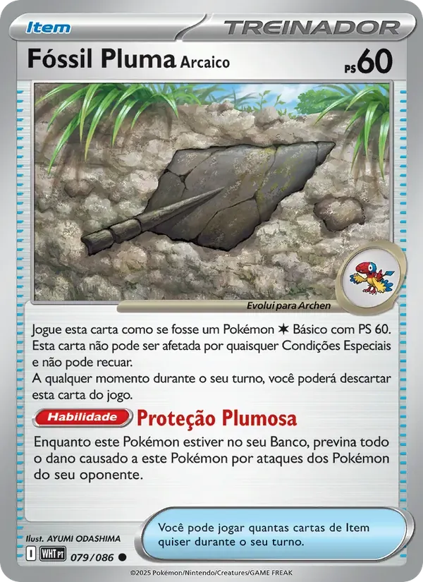 Fóssil Pluma Arcaico 079/86 Fogo Branco