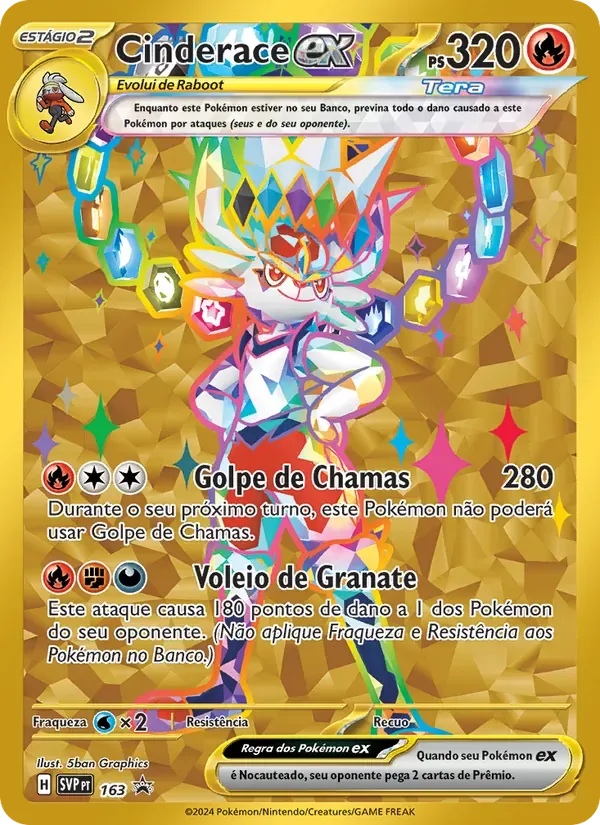 Cinderace ex 163/225 SVP Black Star Promos