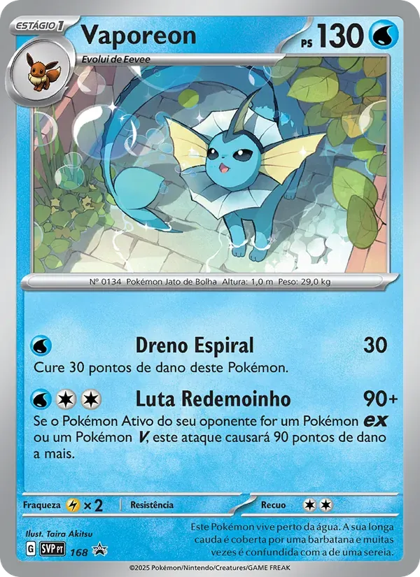 Vaporeon 168/225 SVP Black Star Promos