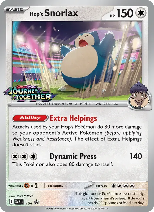 Snorlax do Lupo 184/225 SVP Black Star Promos