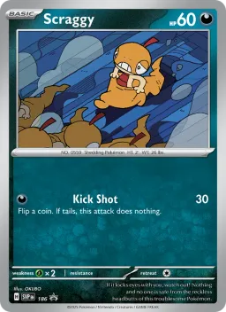 Scraggy 186 SVP Black Star Promos