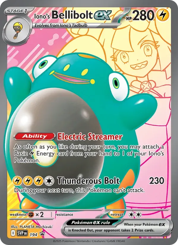 Bellibolt ex da Kissera 194/225 SVP Black Star Promos