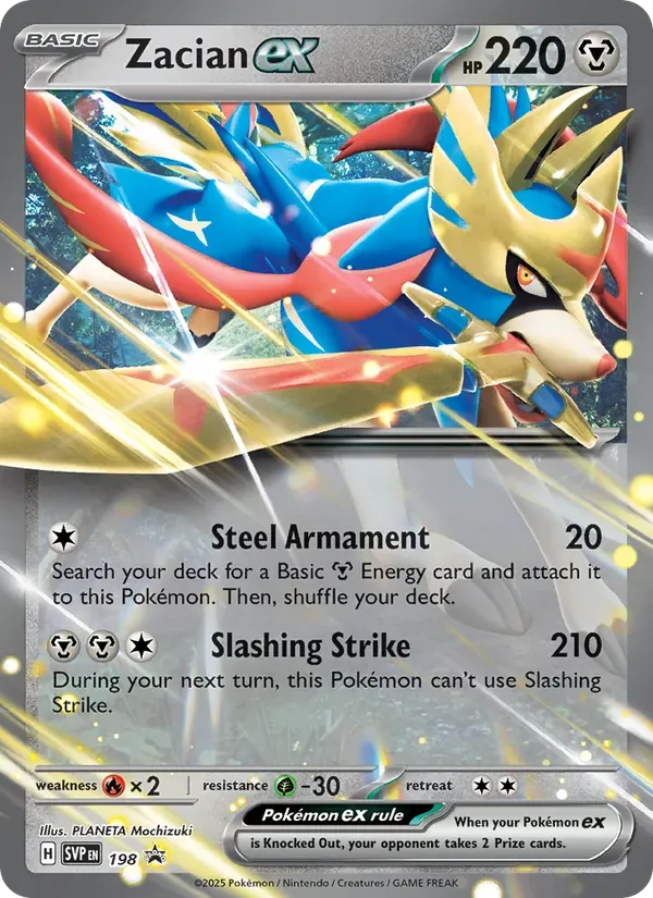 Zacian ex 198/225 SVP Black Star Promos
