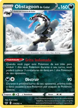 Obstagoon de Galar 119 Espada e Escudo