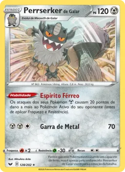 Perrserker de Galar 128 Espada e Escudo