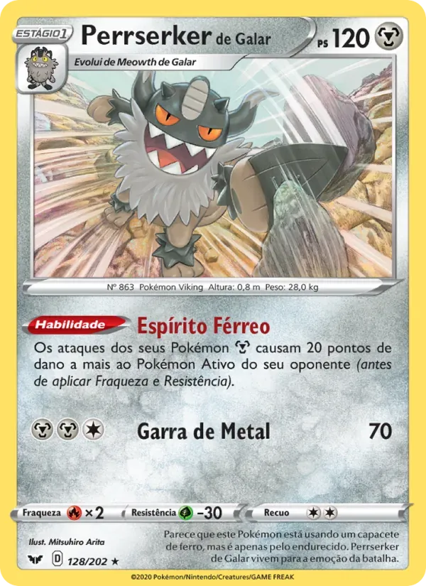 Perrserker de Galar 128/202 Espada e Escudo