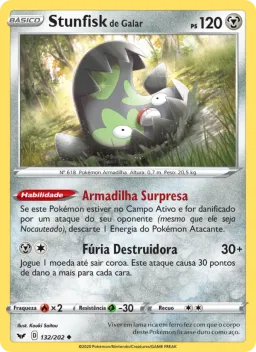 Stunfisk de Galar 132 Espada e Escudo