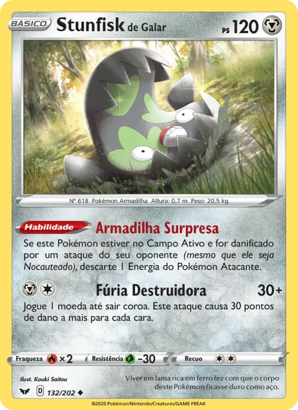 Stunfisk de Galar 132/202 Espada e Escudo
