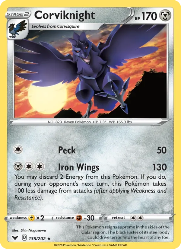 Corviknight 135/202 Espada e Escudo