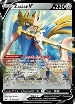Zacian V 138 Espada e Escudo
