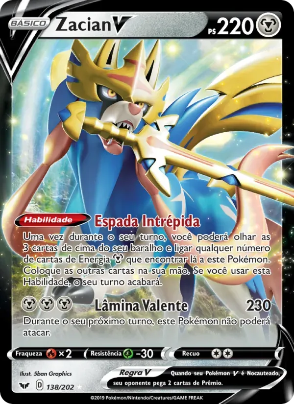 Zacian V 138/202 Espada e Escudo