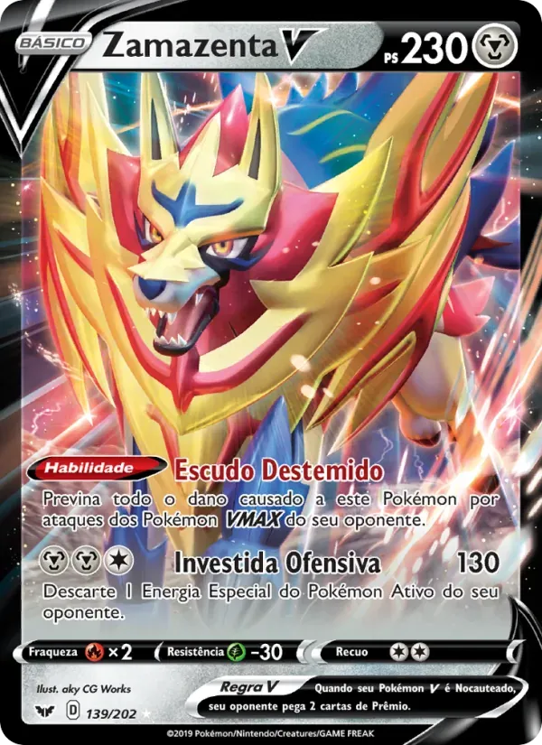 Zamazenta V 139/202 Espada e Escudo