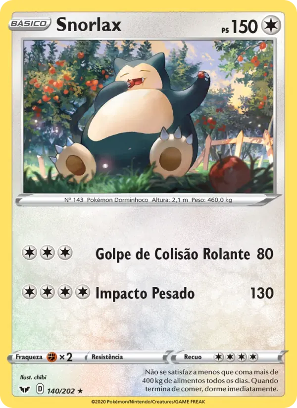 Snorlax 140/202 Espada e Escudo