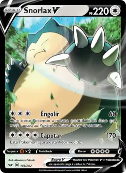 Snorlax V 141 Espada e Escudo