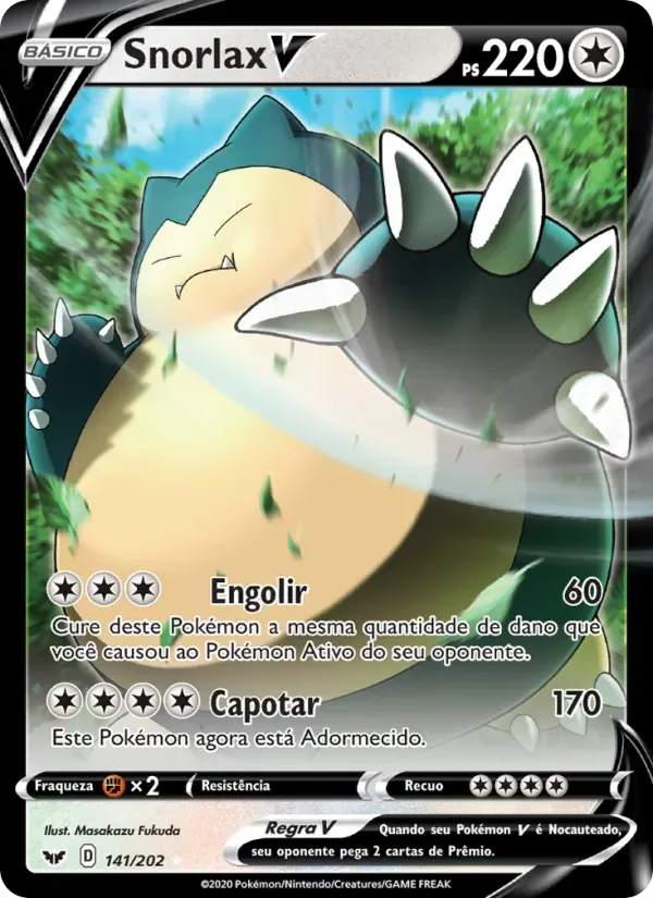 Snorlax V 141/202 Espada e Escudo