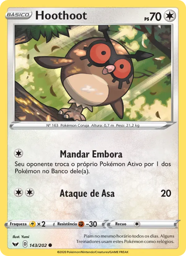Hoothoot 143/202 Espada e Escudo