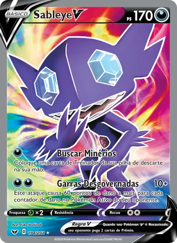Sableye V 194/202 Espada e Escudo