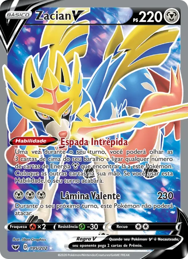 Zacian V 195/202 Espada e Escudo