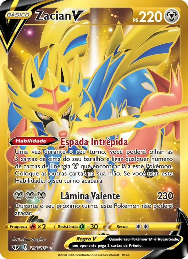 Zacian V 211/202 Espada e Escudo