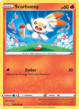 Scorbunny 30 Espada e Escudo