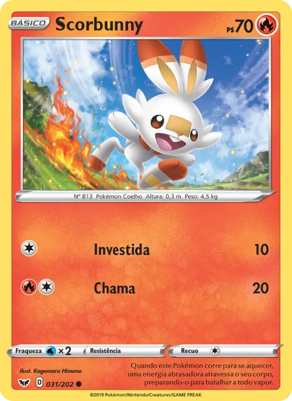 Scorbunny 31/202 Espada e Escudo