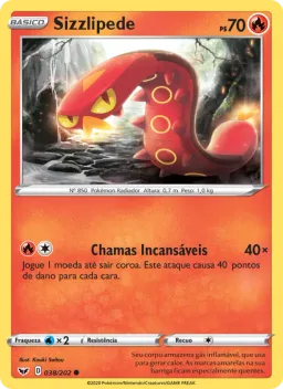 Sizzlipede 38 Espada e Escudo
