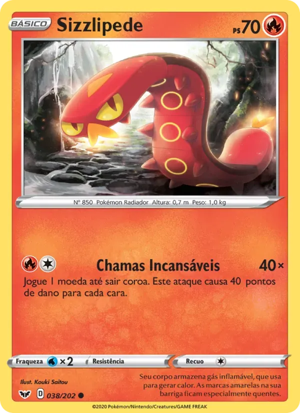 Sizzlipede 38/202 Espada e Escudo