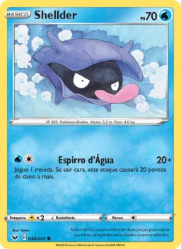 Shellder 40 Espada e Escudo