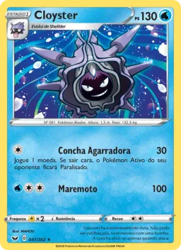 Cloyster 41 Espada e Escudo