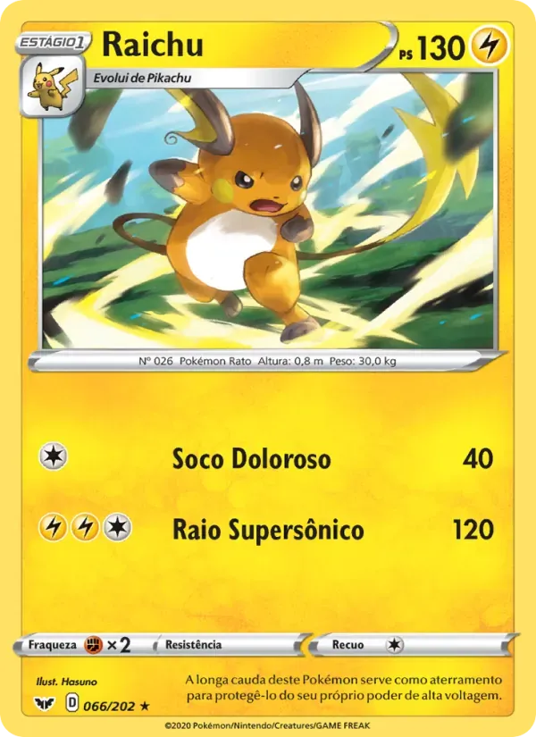 Raichu 66/202 Espada e Escudo