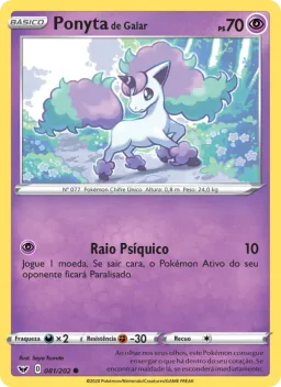Ponyta de Galar 81 Espada e Escudo