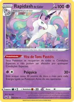 Rapidash de Galar 82 Espada e Escudo