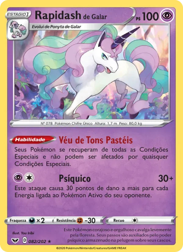 Rapidash de Galar 82/202 Espada e Escudo