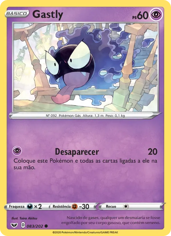 Gastly 83/202 Espada e Escudo
