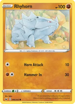 Rhyhorn 96 Espada e Escudo