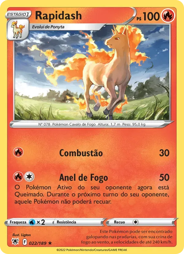Rapidash 022/189 Estrelas Radiantes