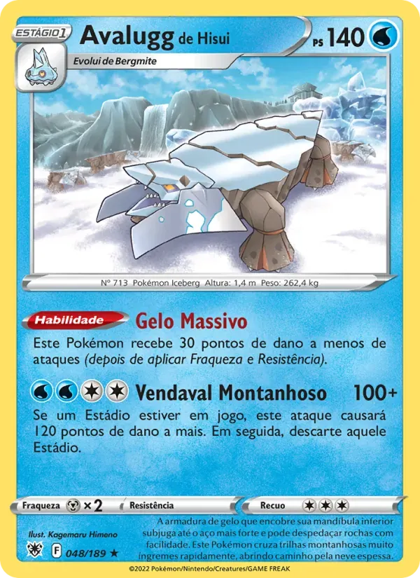 Avalugg de Hisui 048/189 Estrelas Radiantes