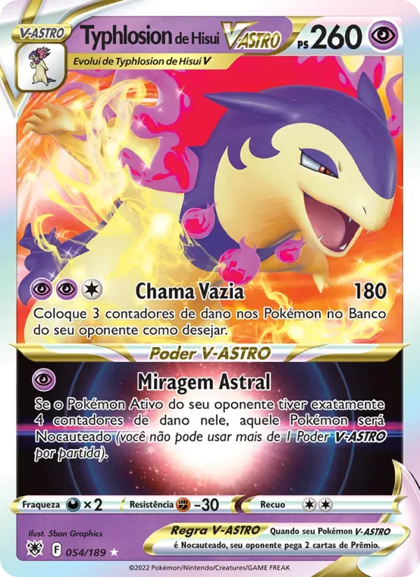Typhlosion de Hisui V-ASTRO 054/189 Estrelas Radiantes